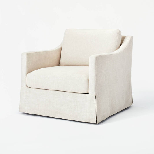 Park Upholstered Swivel Chair Cream - Threshold Designed With Studio Mcgee