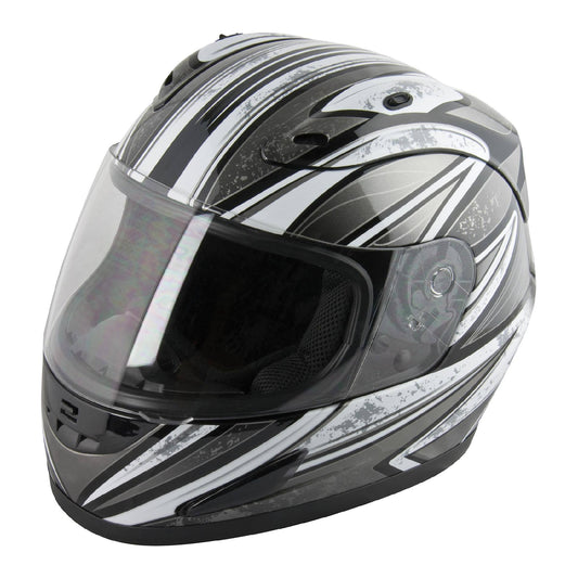 Octane Full-Face Helmet, Silver/Black, Large
